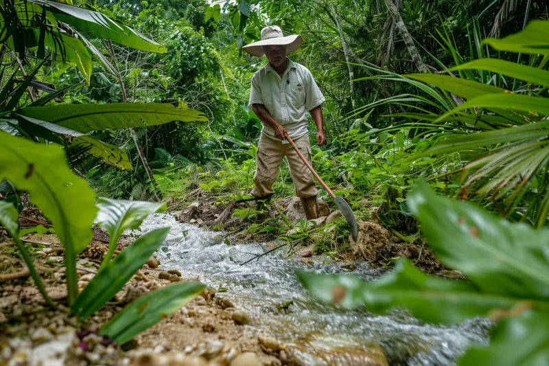 Uso del Machete en la Limpieza y Conservacion de Senderos Acuaticos