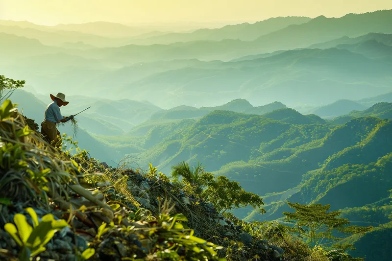 agricultura de montaña y uso del machete en terrenos difíciles, aprende lo esencial