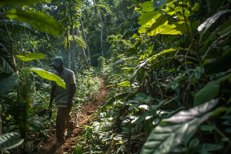 el machete y la conservación de la biodiversidad en senderos naturales, herramienta esencial