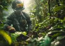 Gestión de residuos vegetales con machete en silvicultura, técnicas y beneficios