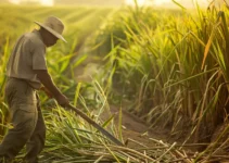 Técnicas de corte con machete para una cosecha más rápida, eficiencia en el campo